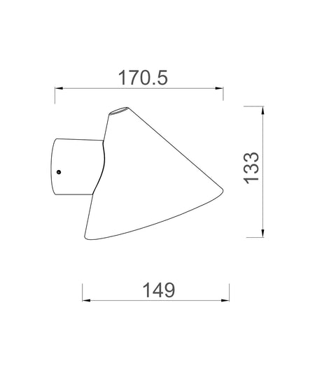 Cuchara Exterior Cone Surface Mounted Wall Light IP65 / IP44 - Galvanized Iron