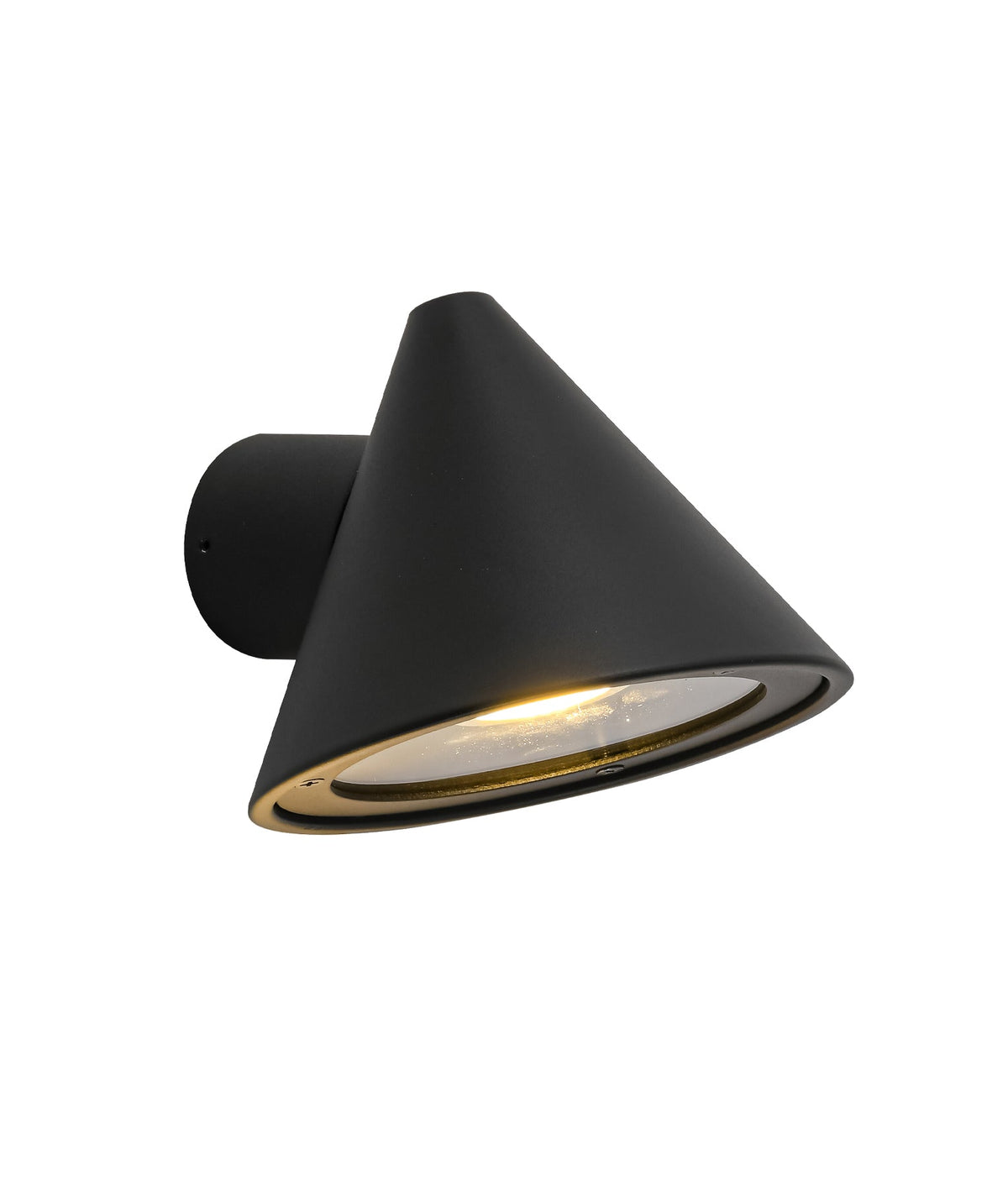 Cuchara Exterior Cone Surface Mounted Wall Light IP65 / IP44 - Black Aluminium