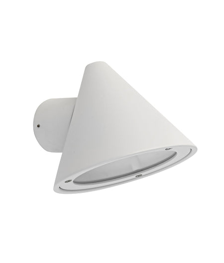 Cuchara Exterior Cone Surface Mounted Wall Light IP65 / IP44 - White Aluminium