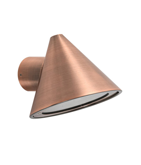 Cuchara Exterior Cone Surface Mounted Wall Light IP65 / IP44 - Electroplated Copper Aluminium