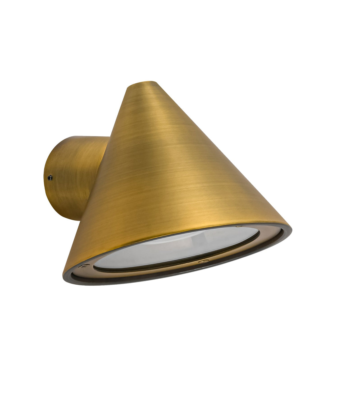 Cuchara Exterior Cone Surface Mounted Wall Light IP65 / IP44 - Electroplated Brass Aluminium