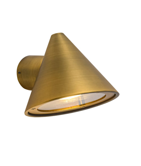 Cuchara Exterior Cone Surface Mounted Wall Light IP65 / IP44 - Electroplated Brass Aluminium