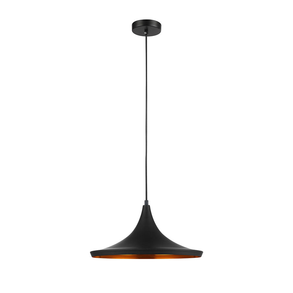 Modern Metal Pendant Matt Black
