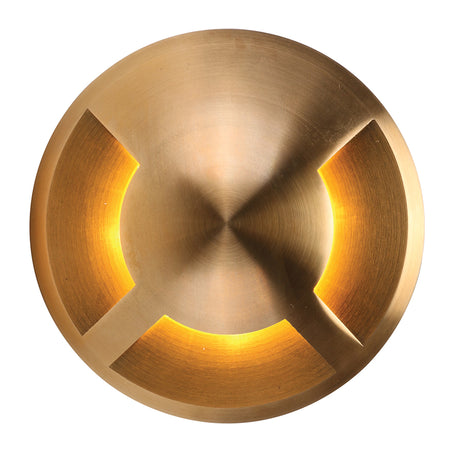 Deka 3 Watt 12V Round Three-Way LED Deck/Inground Light Brass / White