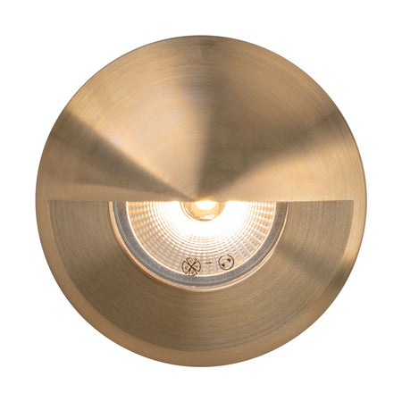 Deka 3 Watt 12V Eyelid LED Deck/Inground Light Brass / Warm White