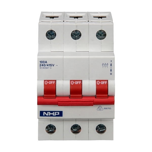 NHP DIN-T Main Switch 3Pole 100A***EMAIL/TEXT FOR PRICING***