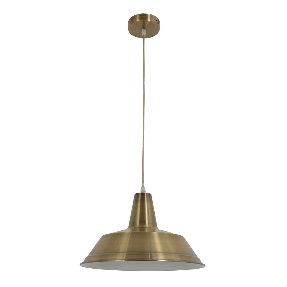 Industrial Metal Pendant Antique Brass
