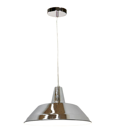 Divo Industrial Retro Dome Chrome Pendant Light