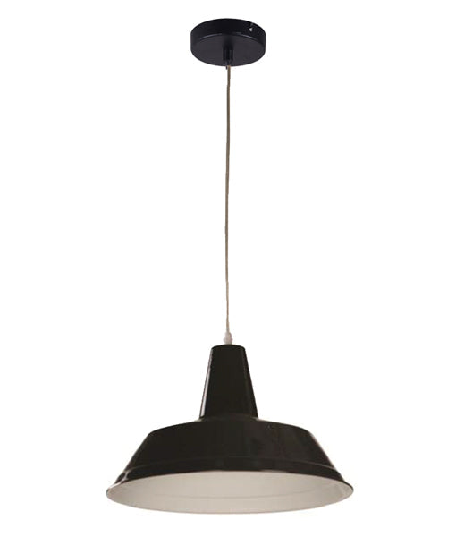 Divo Industrial Scandinavian Retro Dome Pendant Light - Black