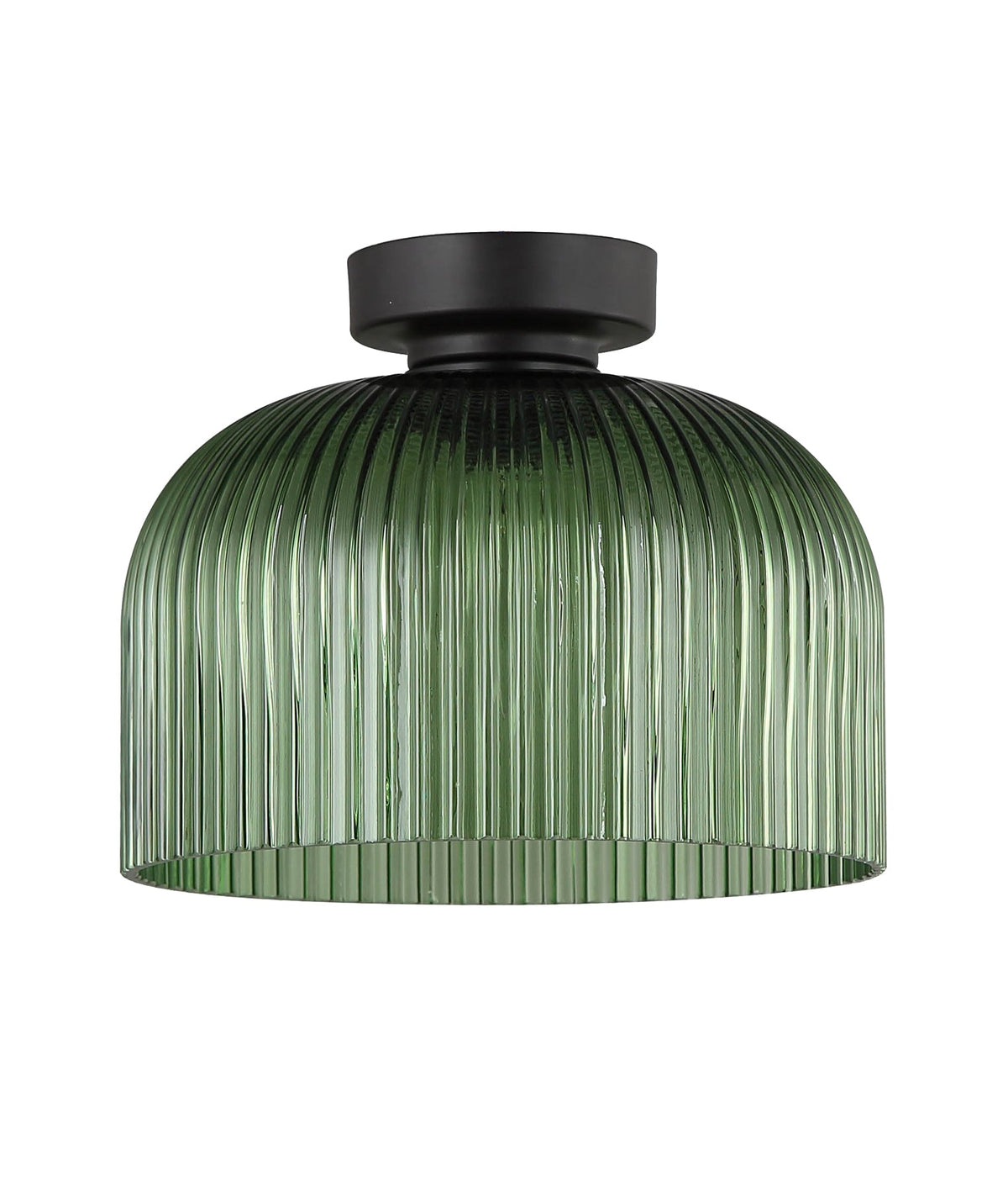 Diyvintaj D.I.Y. Dome Ribbed Glass Batten Fix Ceiling Light - Green