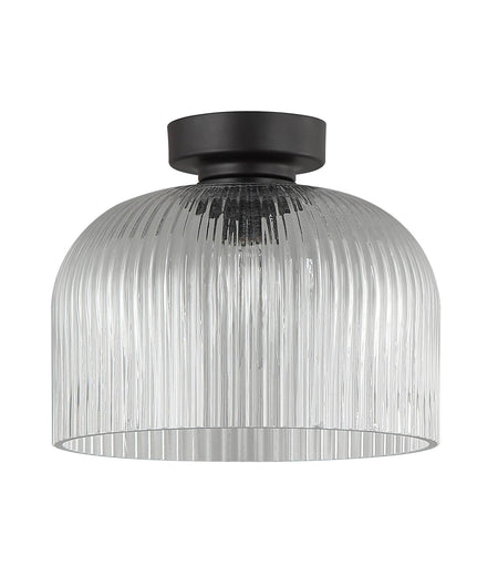 Diyvintaj D.I.Y. Dome Ribbed Glass Batten Fix Ceiling Light - Clear