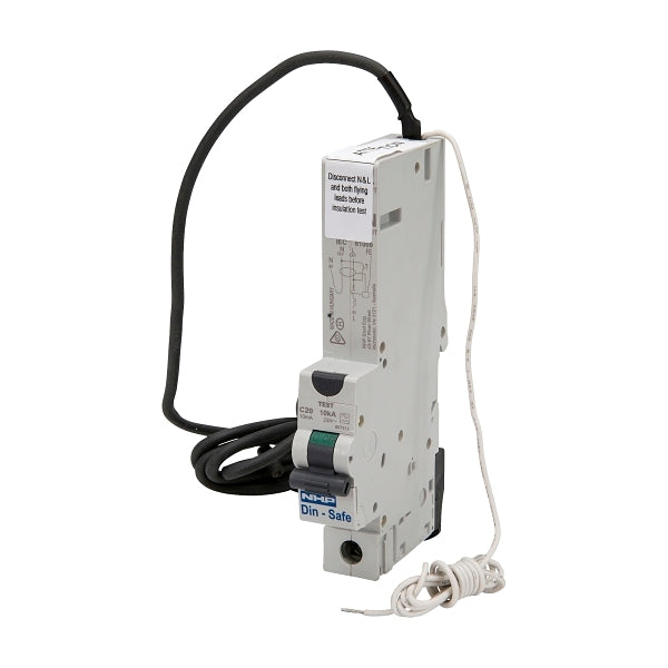 NHP DIN-T Residual Current Device Long Body w/ Overcurrent 10kA 32A 1Pole and N C Curve 10mA Type A***EMAIL/TEXT FOR PRICING***