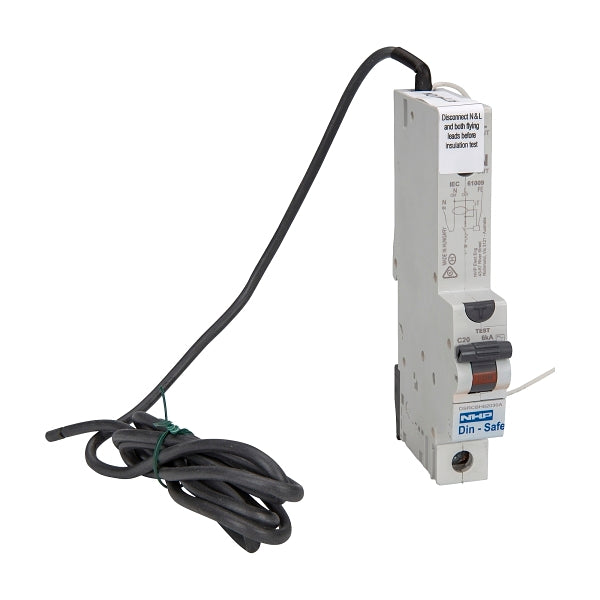 NHP DIN-T Residual Current Device Long Body w/ Overcurrent 6kA 40A 1Pole and N C Curve 30mA Type A***EMAIL/TEXT FOR PRICING***