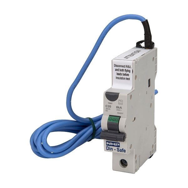 NHP DIN-T Residual Current Device Short Body w/ Overcurrent 6kA 32A 1Pole and N C Curve 30mA Type A***EMAIL/TEXT FOR PRICING***