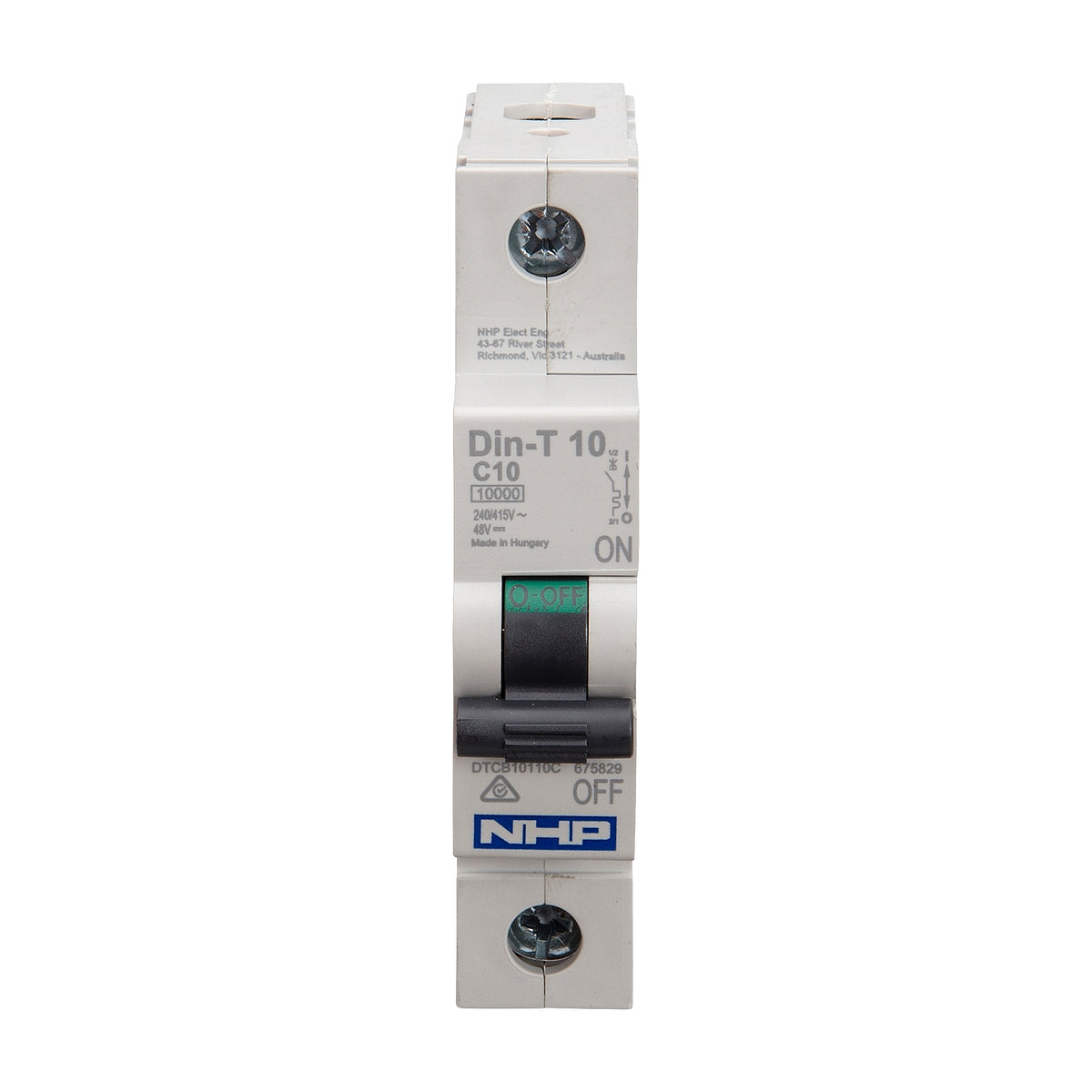 DTCB10105C MCB 10kA 1P C Curve