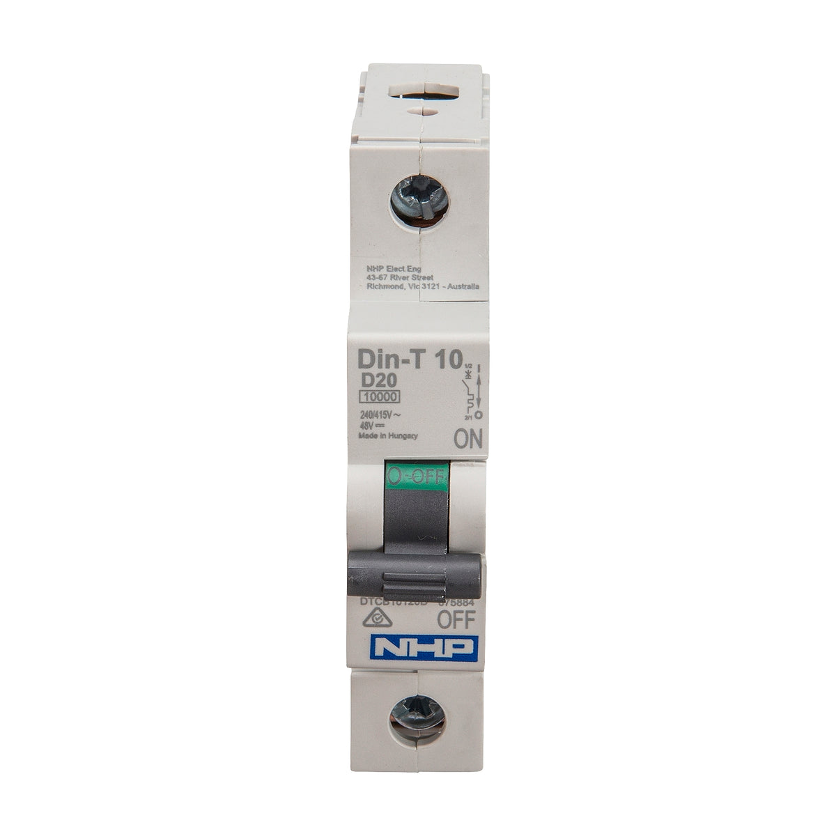 DTCB10150D MCB 10kA 1P D Curve