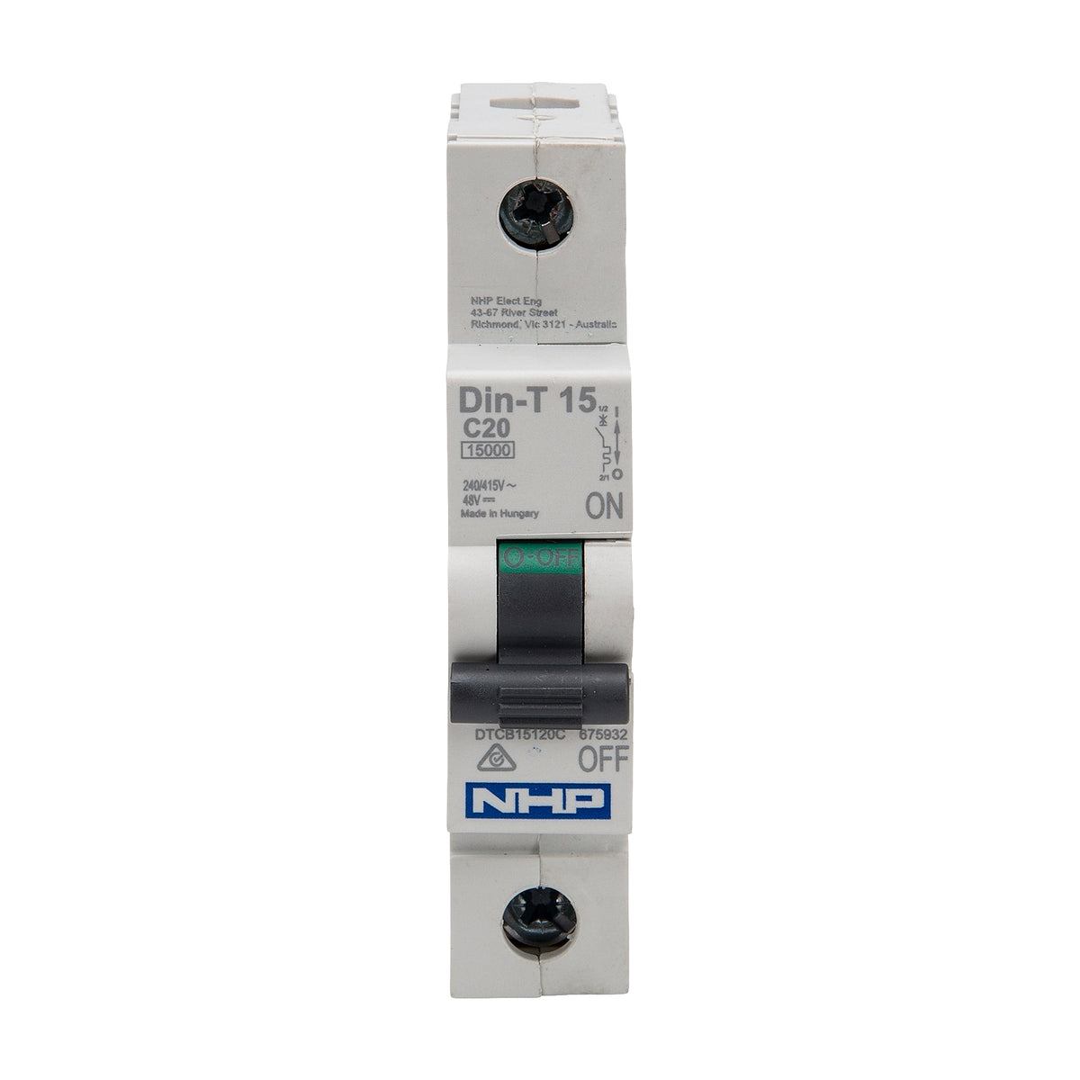 DTCB15106C MCB DINT15 1P C Curve