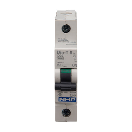 DTCB6102D MCB 6kA 1P D Curve
