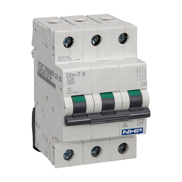 NHP DIN-T Miniature Circuit Breaker 6kA 3Pole 63A C Curve***EMAIL/TEXT FOR PRICING***
