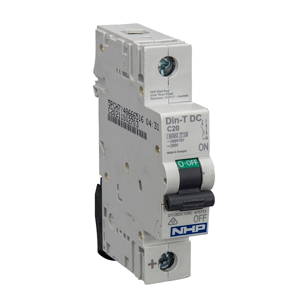 NHP DIN-T Miniature Circuit Breaker DC 6kA 1Pole 1A C Curve***EMAIL/TEXT FOR PRICING***