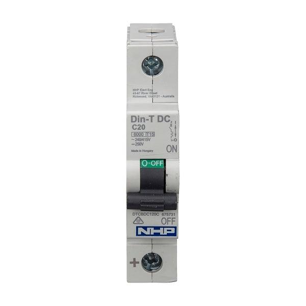 NHP DIN-T Miniature Circuit Breaker DC 6kA 1Pole 10A C Curve***EMAIL/TEXT FOR PRICING***