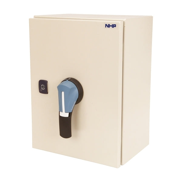 NHP ELB Enclosed Load Break Switch, IP 65 Mild Steel Grey, 3 Pole 160A***EMAIL/TEXT FOR PRICING***