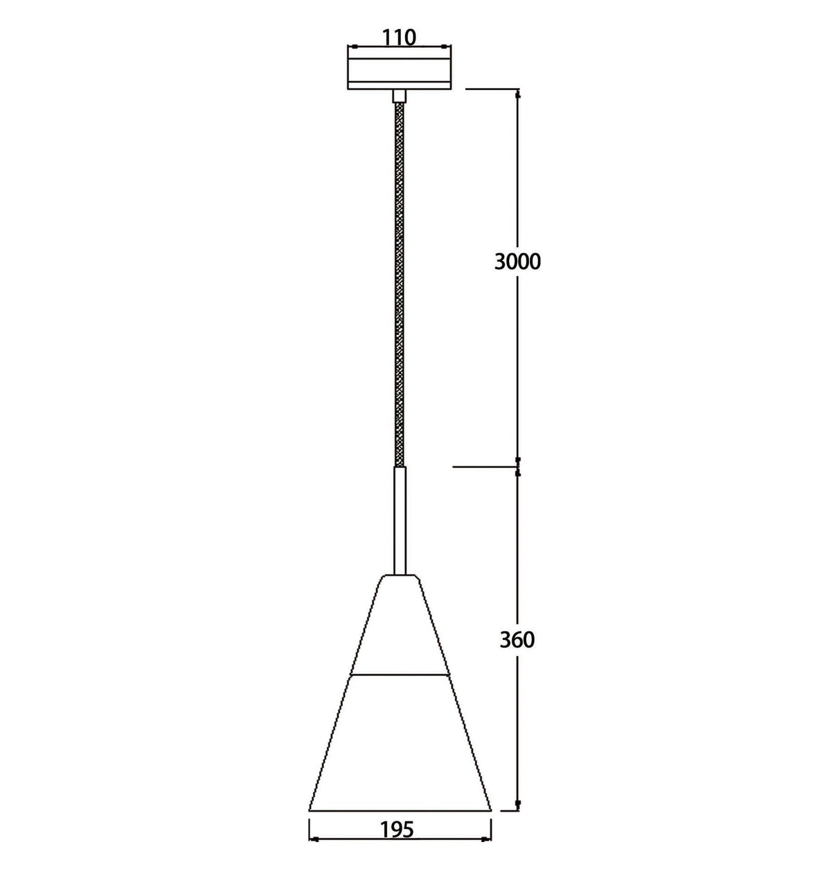 Finn Scandinavian Blonde Wood & Opal Glass Medium Cone Pendant Light