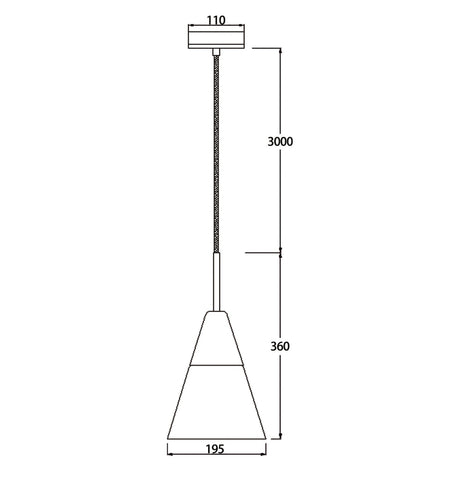 Finn Scandinavian Blonde Wood & Opal Glass Medium Cone Pendant Light