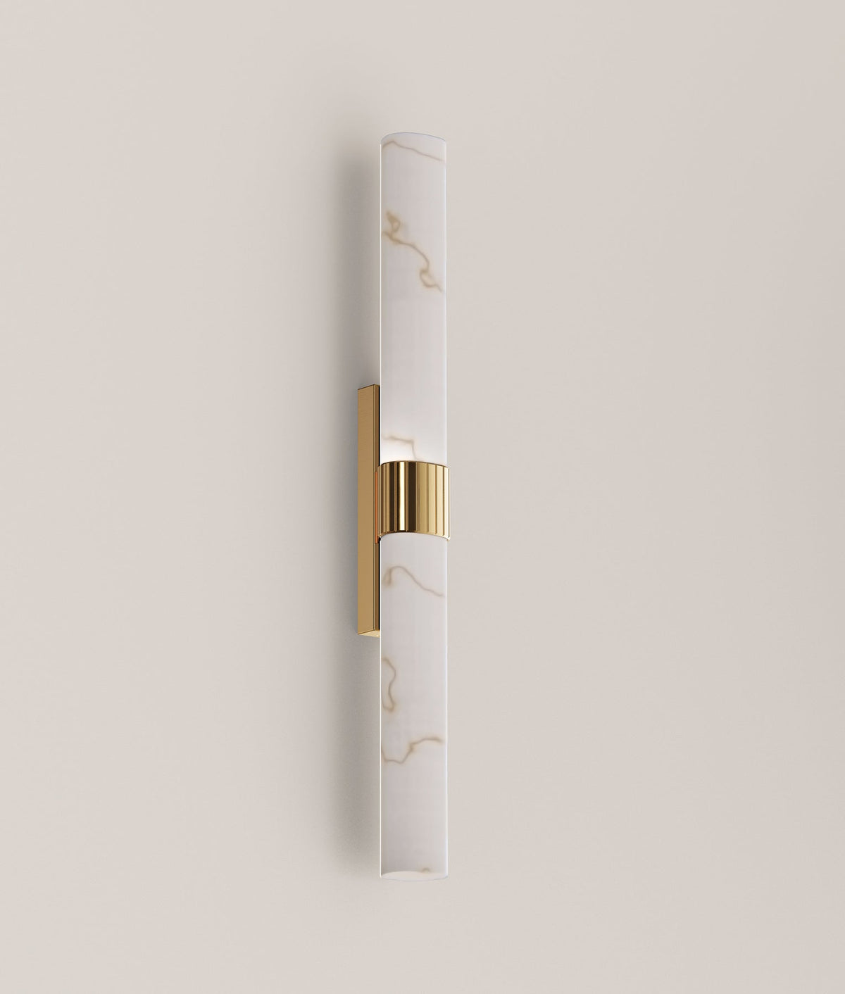 Flecha Interior Curved Faux Marble with Veining Effect Wall Light - Large