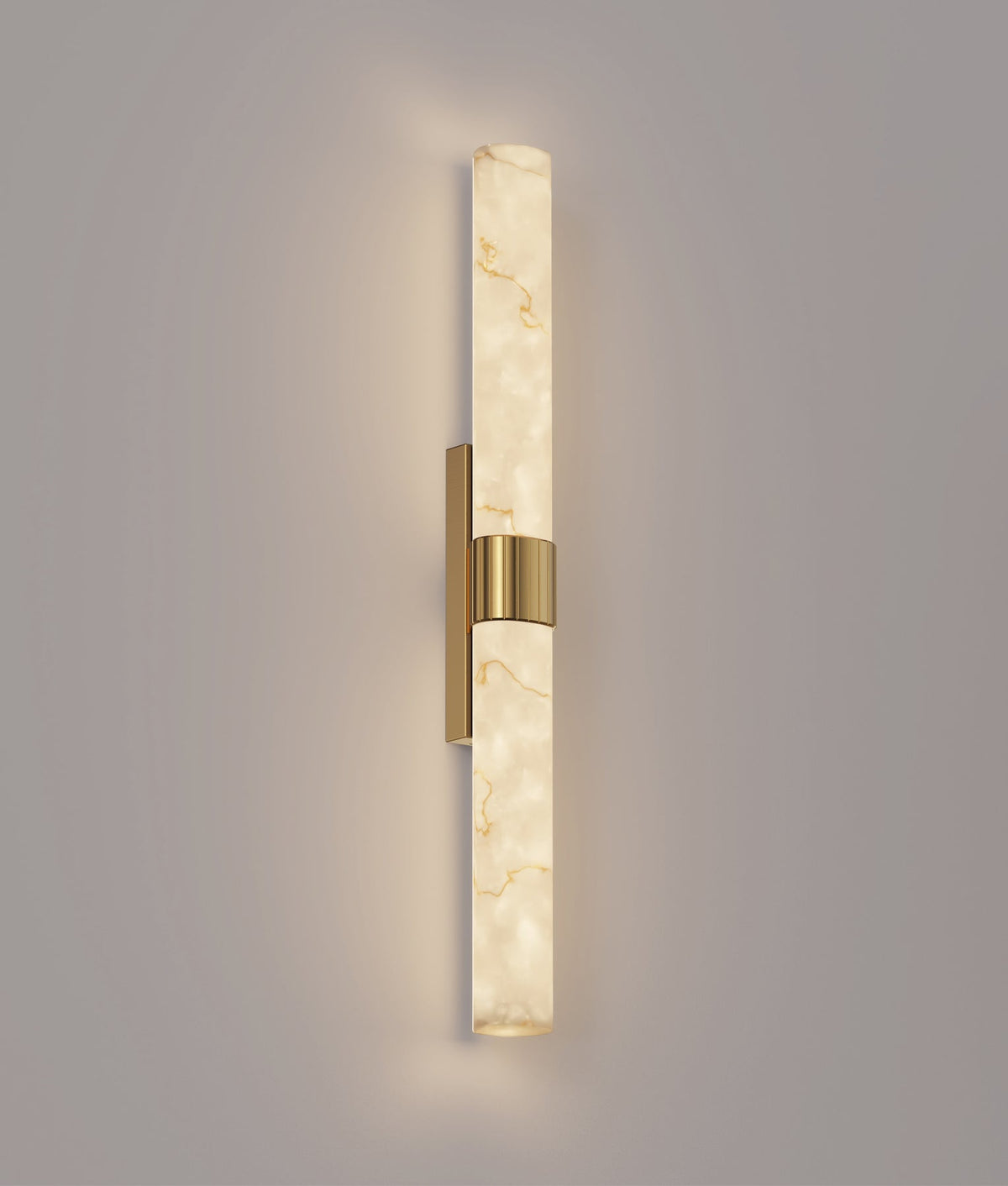 Flecha Interior Curved Faux Marble with Veining Effect Wall Light - Large