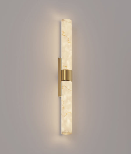 Flecha Interior Curved Faux Marble with Veining Effect Wall Light - Large