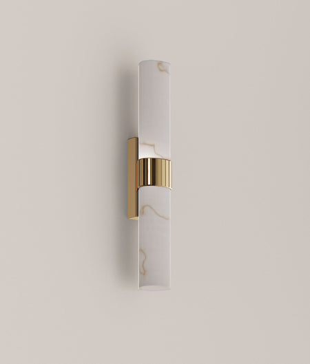 Flecha Interior Curved Faux Marble with Veining Effect Wall Light - Medium
