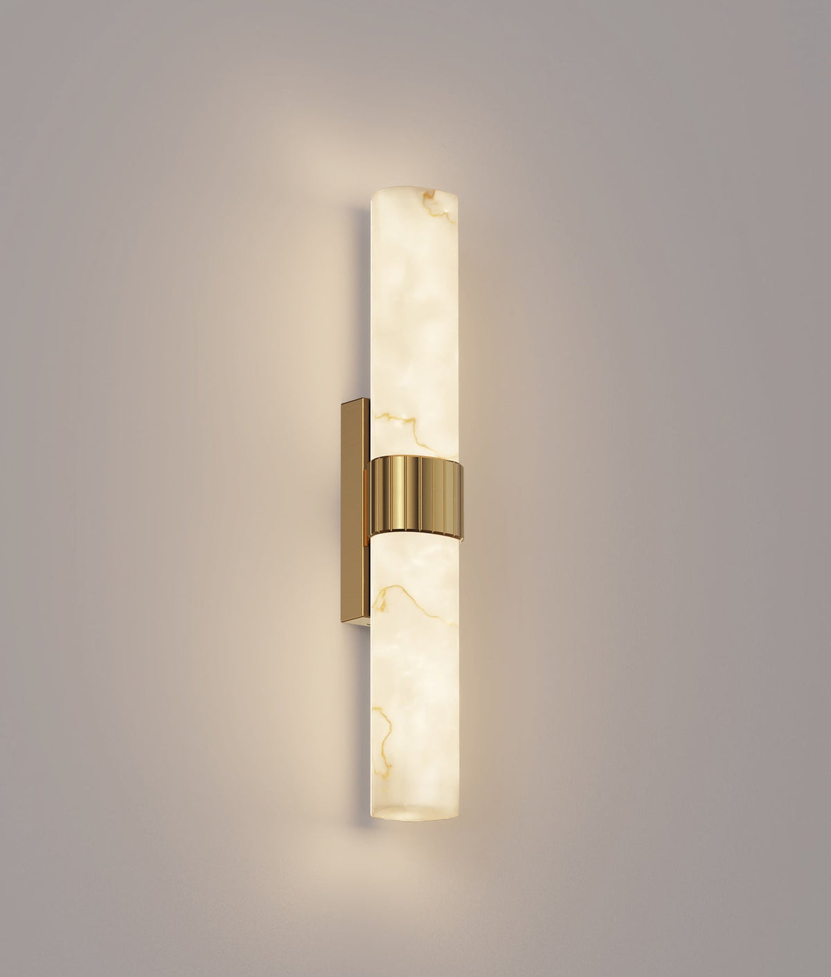 Flecha Interior Curved Faux Marble with Veining Effect Wall Light - Medium