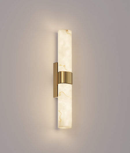 Flecha Interior Curved Faux Marble with Veining Effect Wall Light - Medium