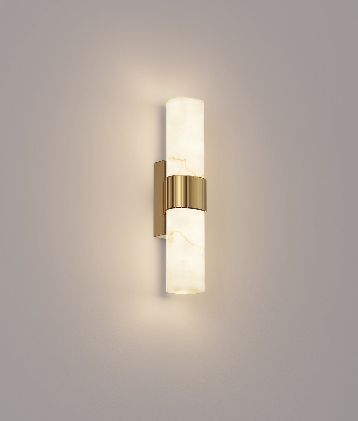 Flecha Interior Curved Faux Marble with Veining Effect Wall Light - Small