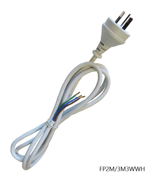 Flex & Plug - White 3m 3 Wire