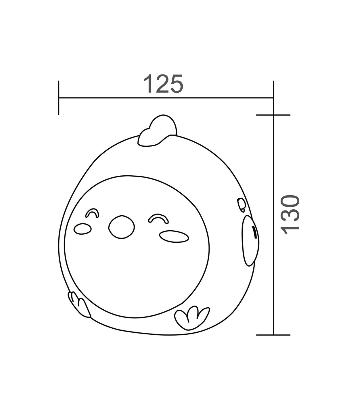Frango LED Tri-CCT Chicken Nightlight Dimmable USB DC 5V Rechargeable - Pink