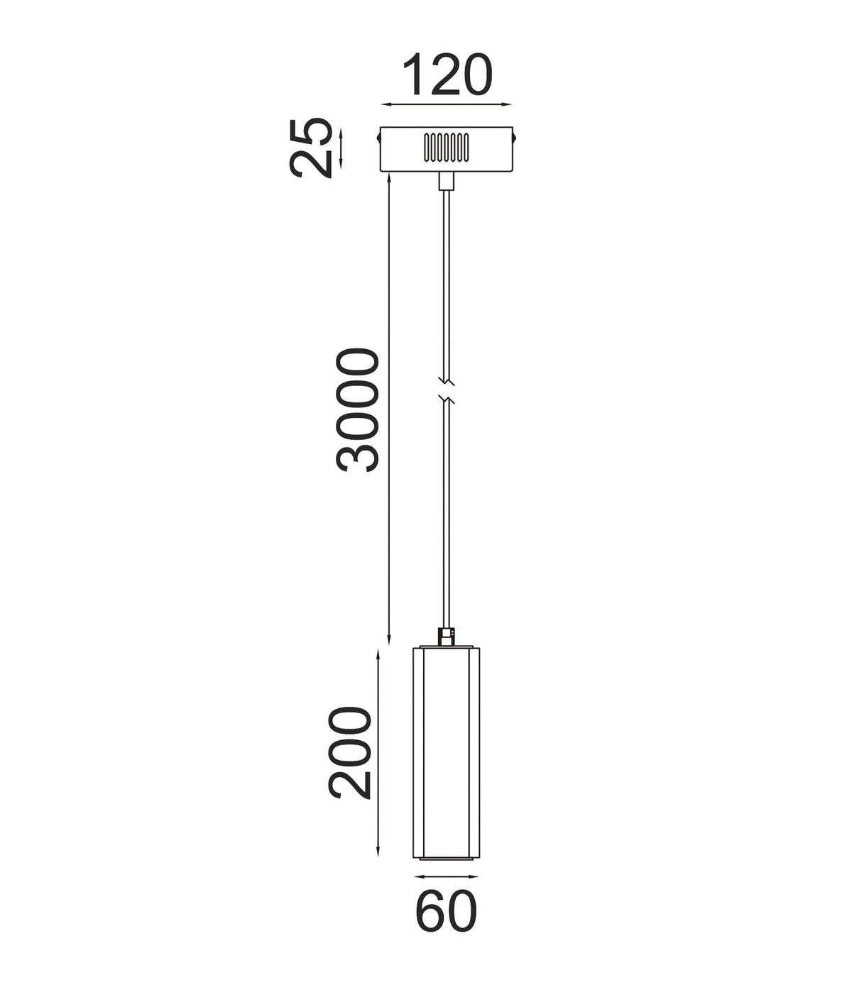 Freccia Interior LED Tri-CCT Glass with Curve Cylinder Pendant Light - Coffee Glass