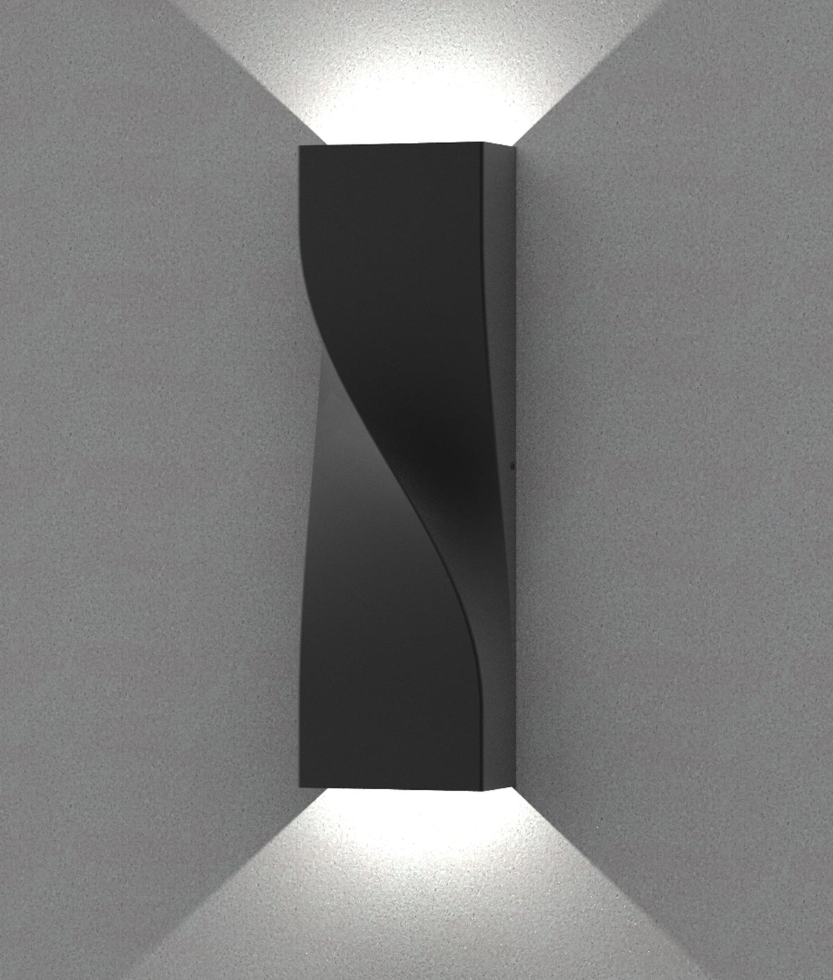 Girotri Large Exterior LED Tri-CCT Surface Mounted Up/Down Twist Wall Light IP65 - Dark Grey