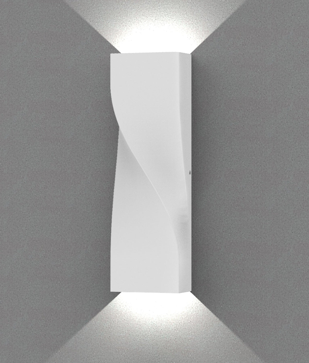 Girotri Large Exterior LED Tri-CCT Surface Mounted Up/Down Twist Wall Light IP65 - White