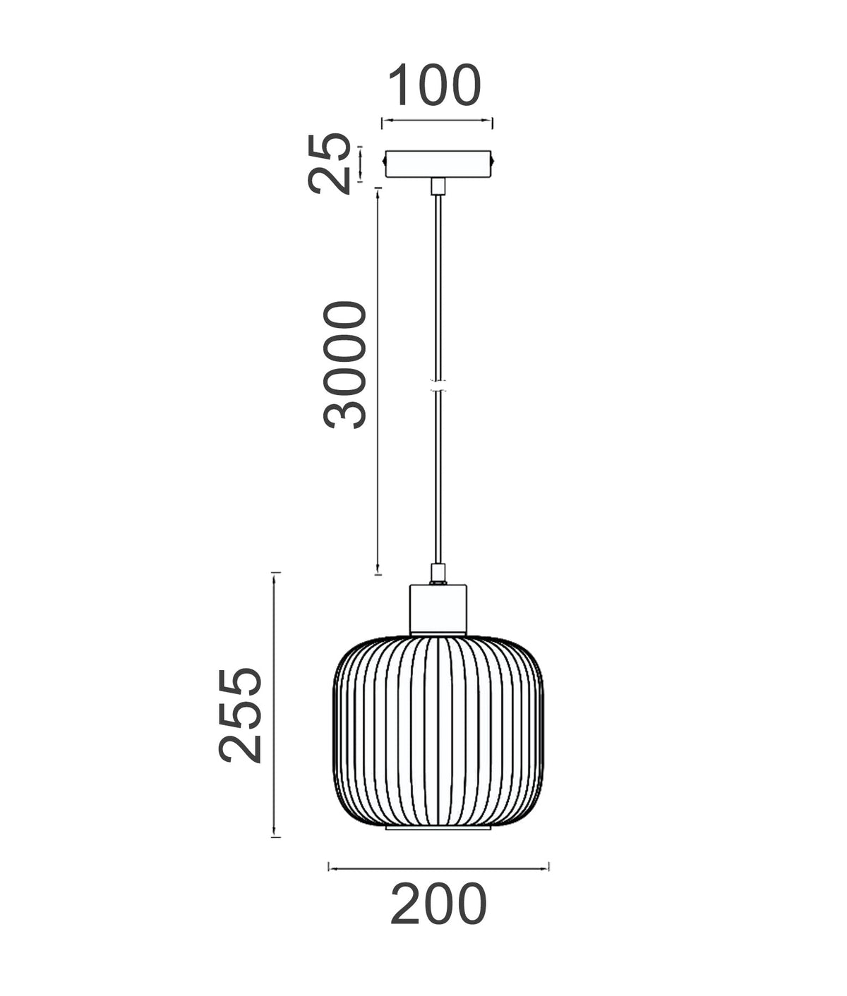Gomitas Interior Translucent Glass Shade with Brass Highlight Pendant Light - Smokey Black