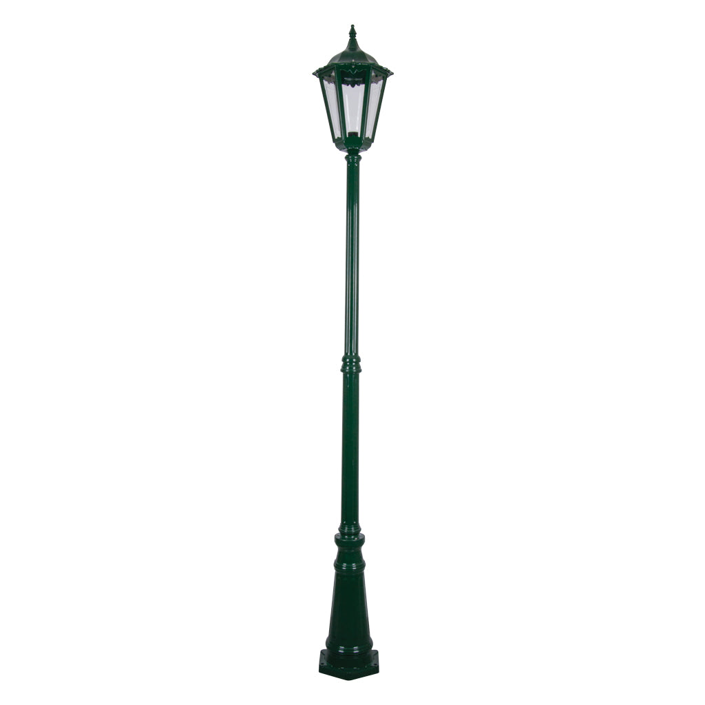 Chester Single Head Tall Post Light Large Green