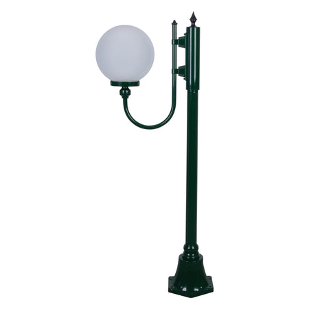 Lisbon 25cm Sphere Curved Arm Short Post Light Green