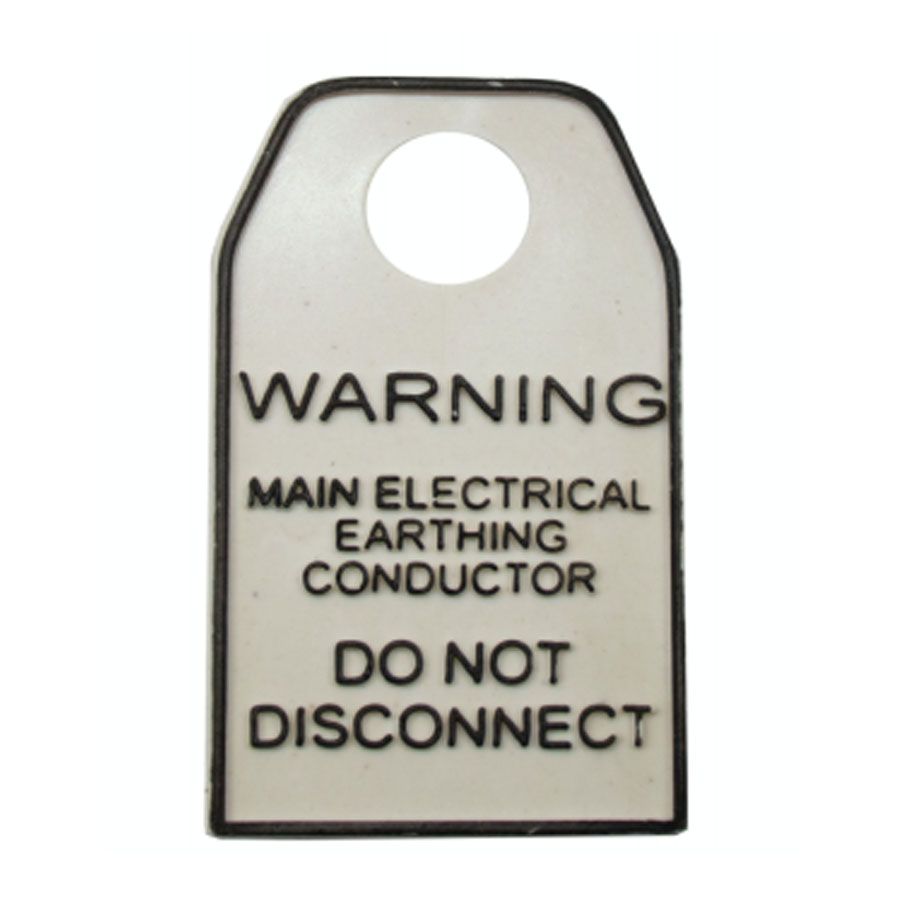 Earth Rod Warning Tag
