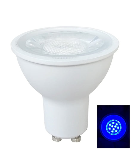 GU10 LED Coloured Globe (5W) - Blue