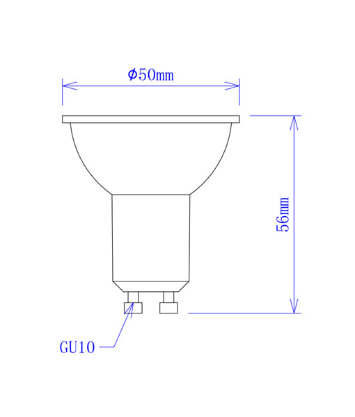 GU10 LED Coloured Globe (5W) - Red