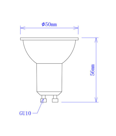 GU10 LED Coloured Globe (5W) - Red