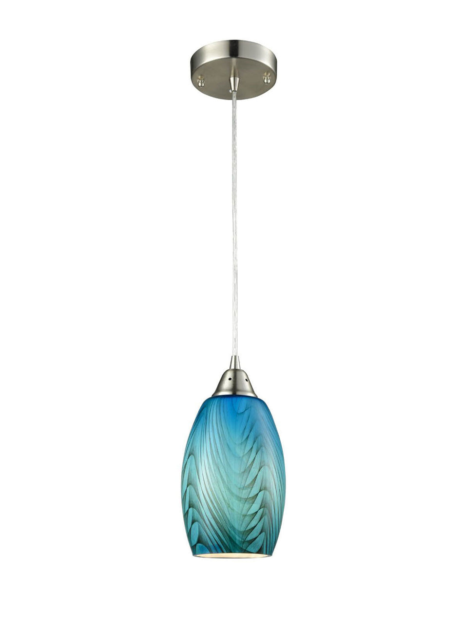 Glass Modern Pendant Blue