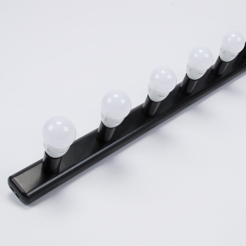 Hollywood 5 Light Vanity Wall Light Black