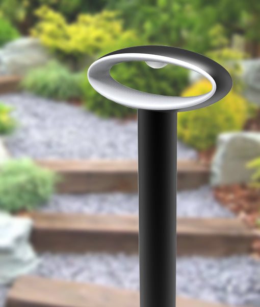 Horus LED Surface Mounted Open Oval Bollard Light IP54 - 800mm